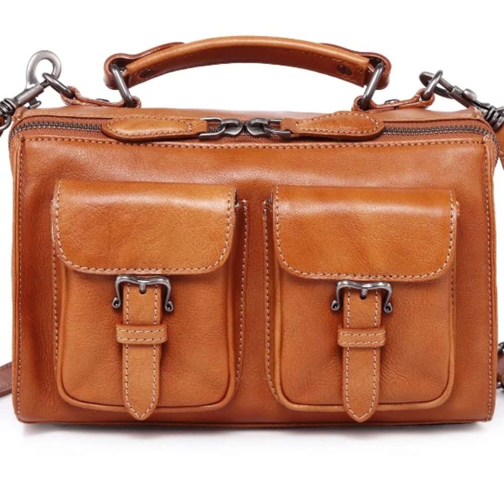 Old Trend Modern Vintage Las Luna Crossbody Square Bag 100%Genuine Leather
